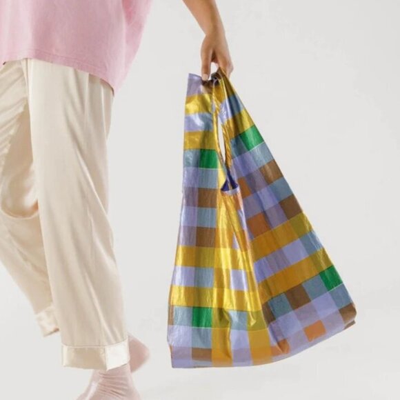 NWT Standard Baggu - Madras Metallic - Picture 8 of 9